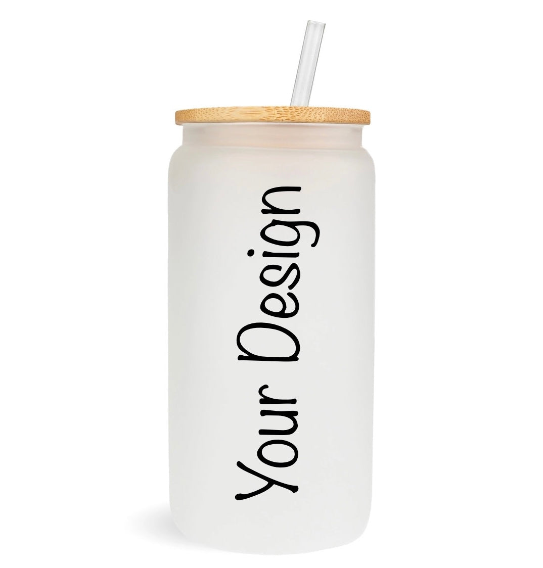 Custom 16 oz. Frosted Glass Tumbler