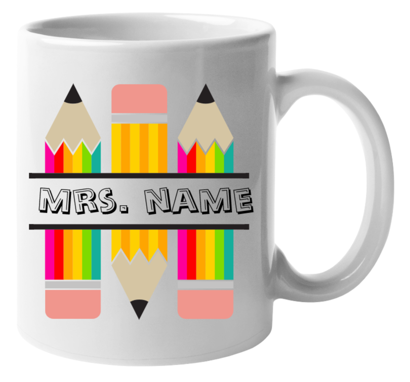 Personalized Teacher Pencil Mug